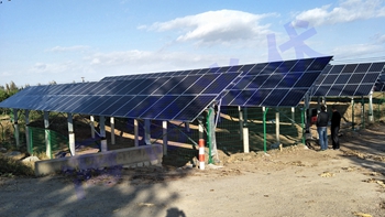 花园村90.48KW光伏扶贫项目安装完工